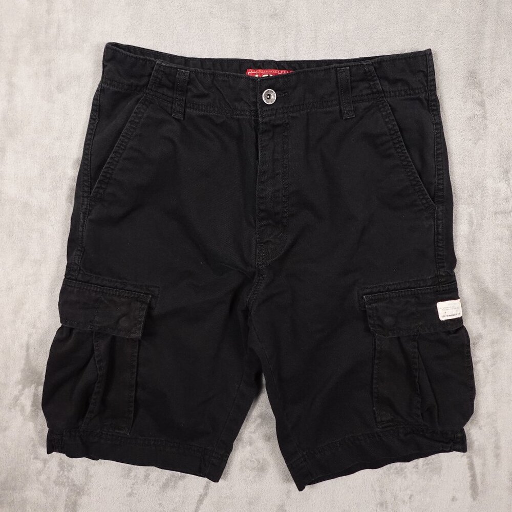 Levi's Cargo Shorts men's 33 black red tab 11" inseam